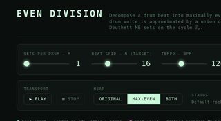 Preview of The Maximally Even Drummer